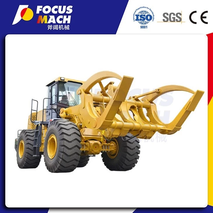 5-ton Wheel Loader With Log Grapple For Wood Handling / Timber Loading best